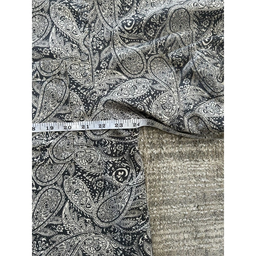 Vintage Silk Hawaiian Shirt Mens XL Black White Paisley Print Collared Button Up - Picture 5 of 11